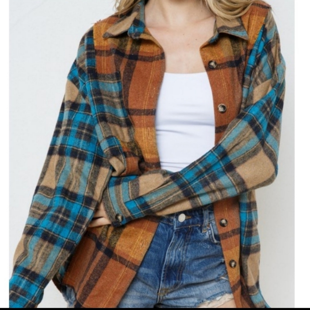 SOLD OUT 46728 Plaid Flannel Jacket - Picture 4 of 4